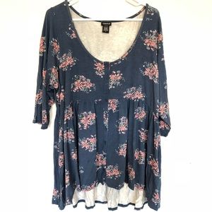Torrid Floral Hi-Lo Baby Doll top